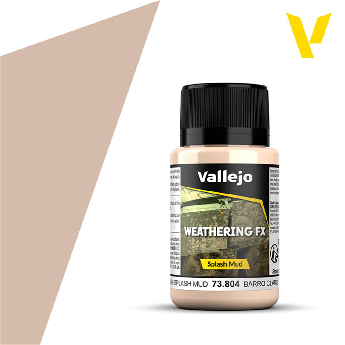 Vallejo 73804 40 ml. Açık Kahverengi Çamur Lekesi Efekti Boyası