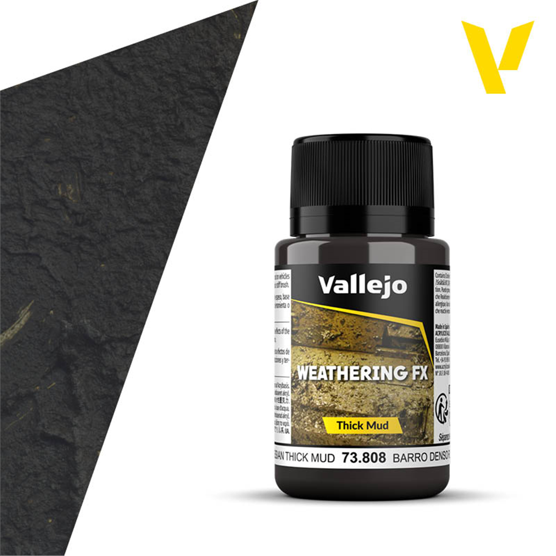 Vallejo 73808 40 ml. Rusyalı, Kalın Çamur Efekti Boyası