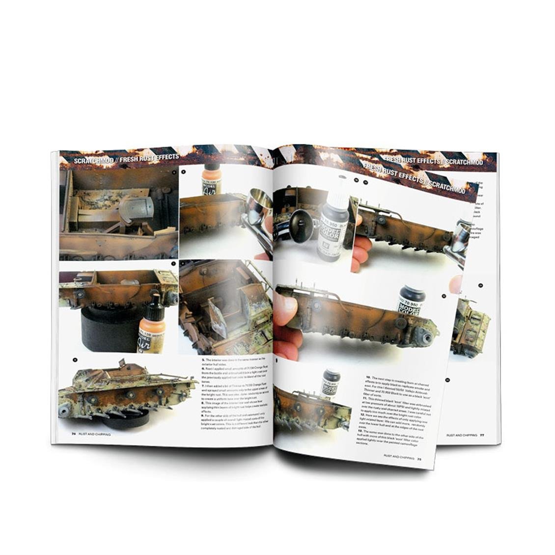 Vallejo 75011 Rust & Chipping, 96 Sayfa, İngilizce Modelcilik Kitabı