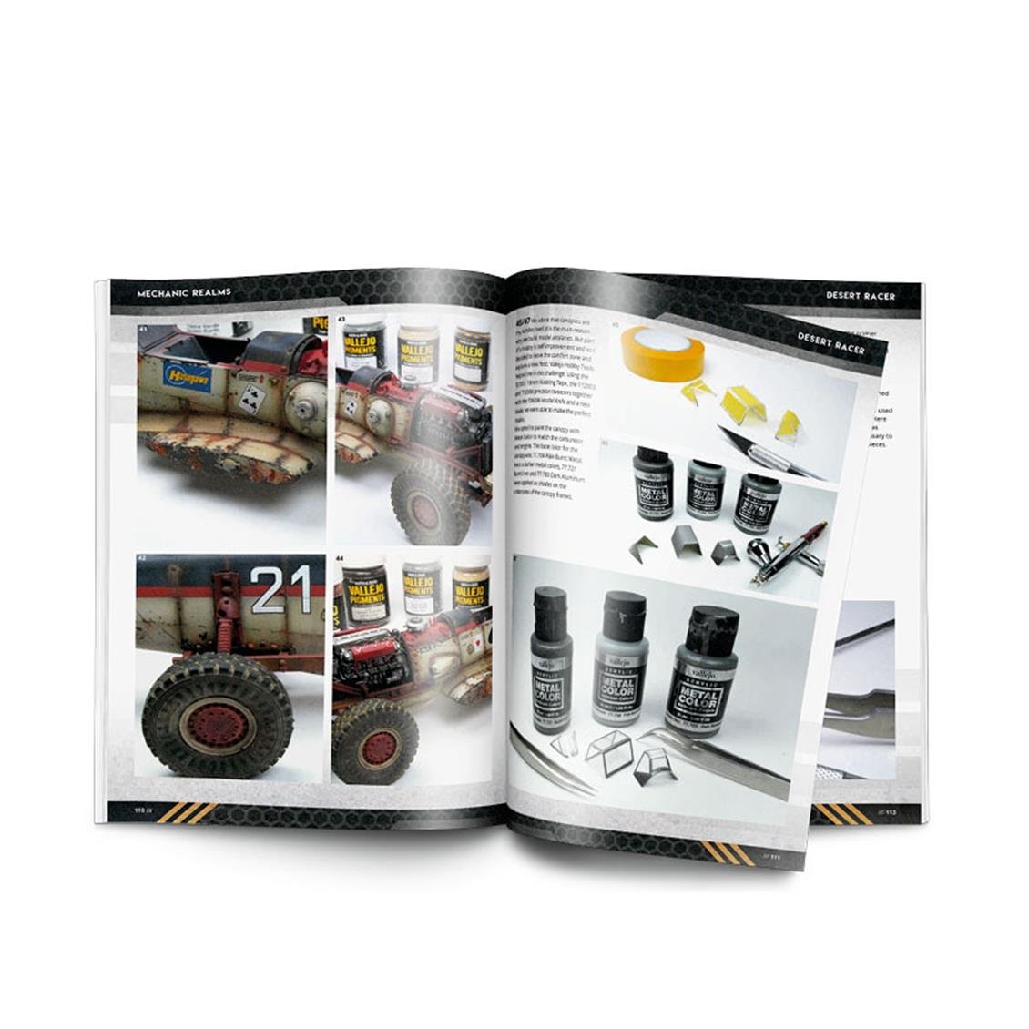 Vallejo 75018 Mechanic Realms, 116 Sayfa, İngilizce Modelcilik Kitabı