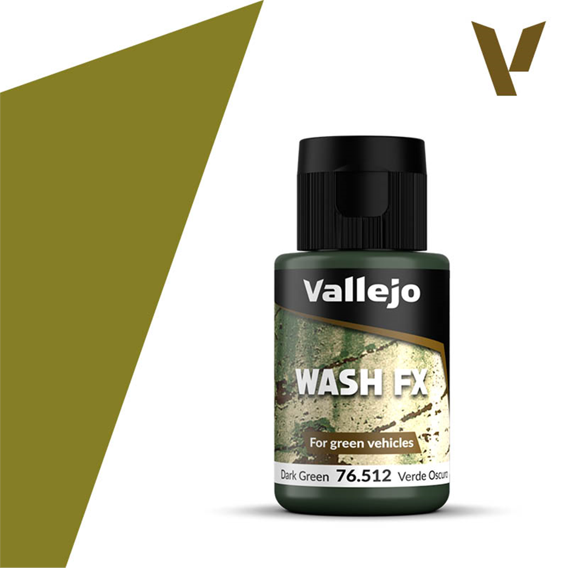 Vallejo 76512 35 ml. Dark Green, Wash Serisi Model Boyası