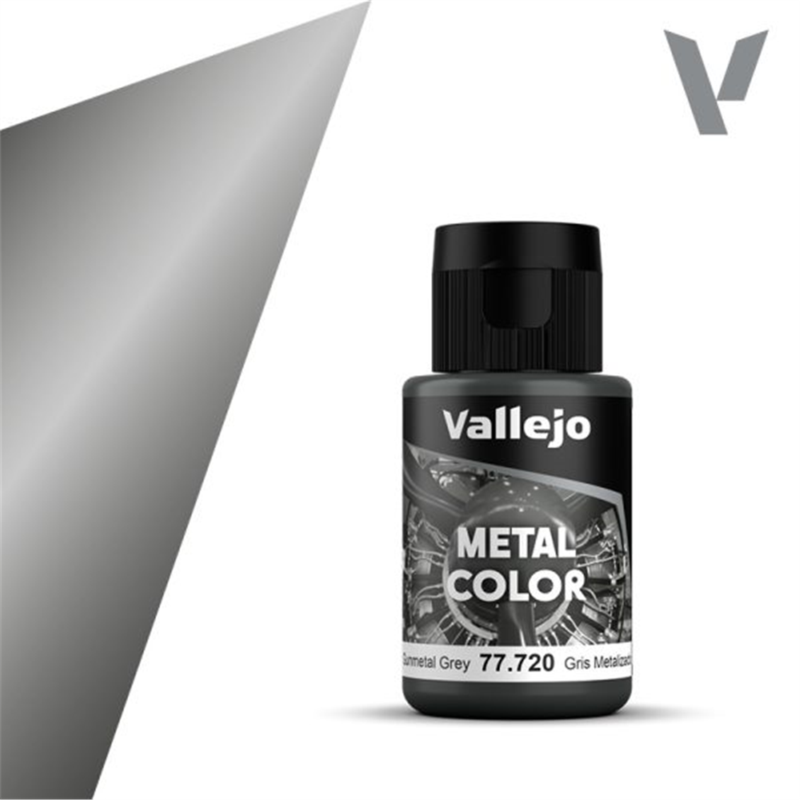 Vallejo 77720 32 ml. Gunmetal Grey, Metall Color Series Model Painting