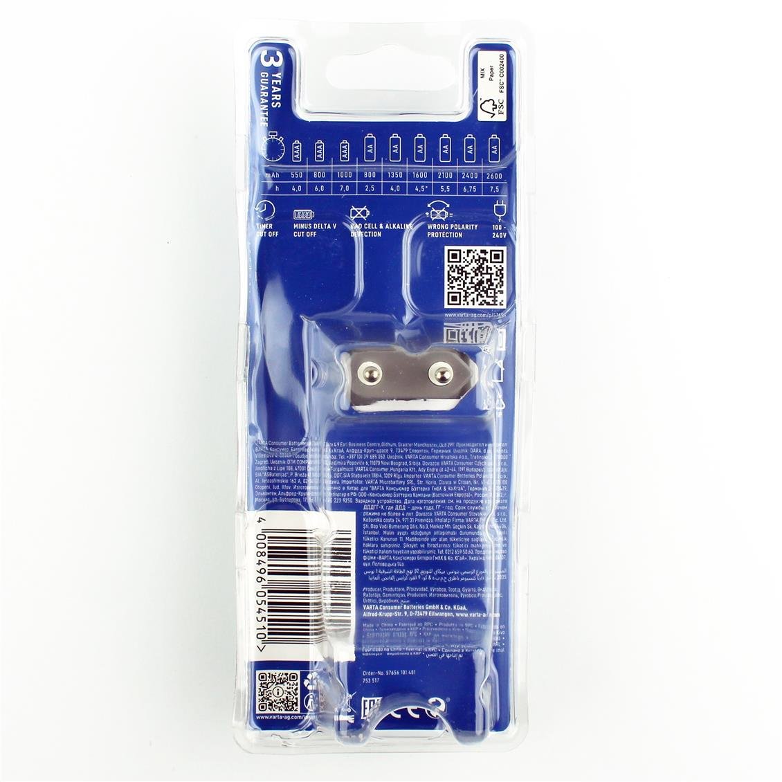 Varta 5451 Mini Şarj Cihazı 220 Volt, Ni-Mh 2,'li Kalem yada İnce Kalem Pil için