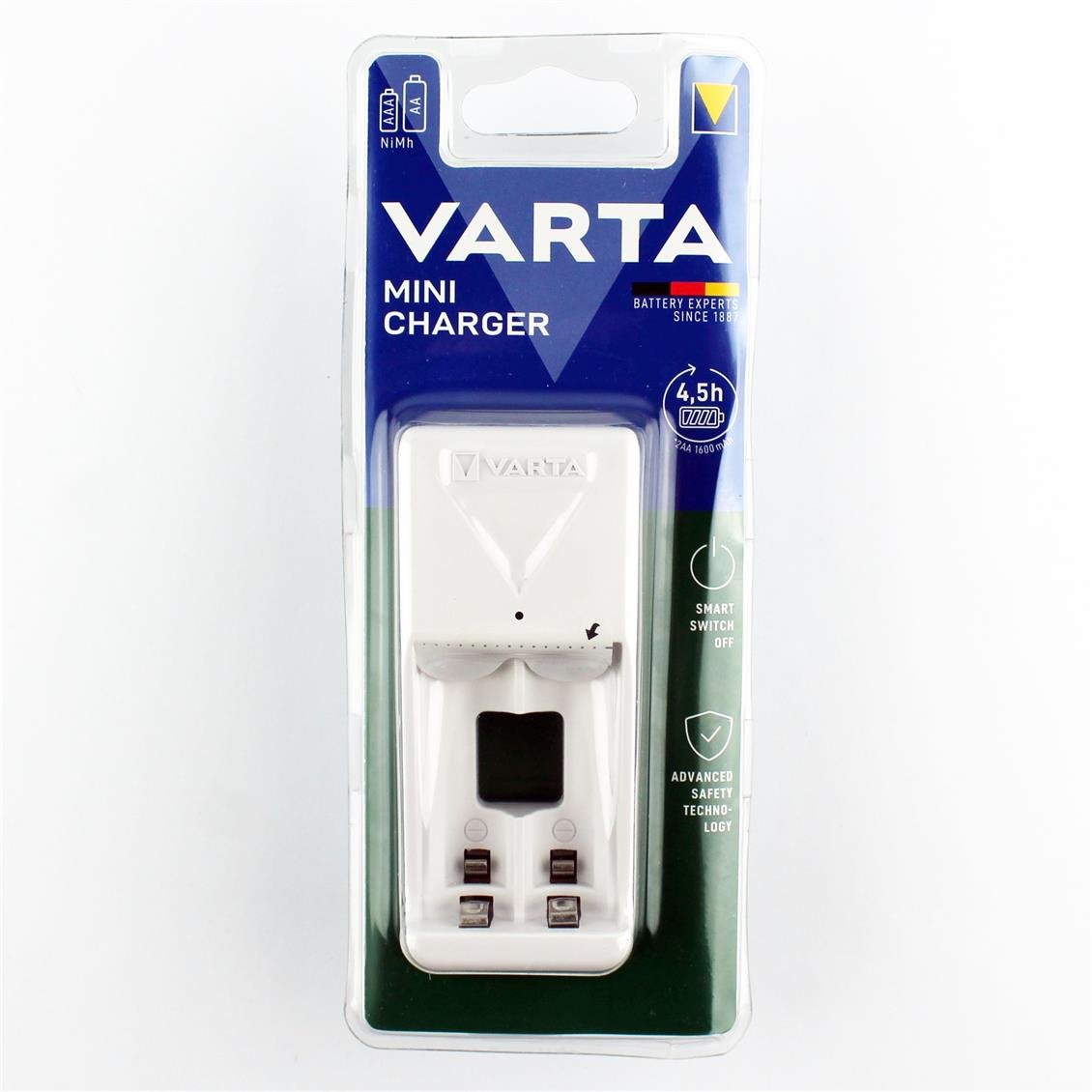 Varta 5451 Mini Şarj Cihazı 220 Volt, Ni-Mh 2,'li Kalem yada İnce Kalem Pil için