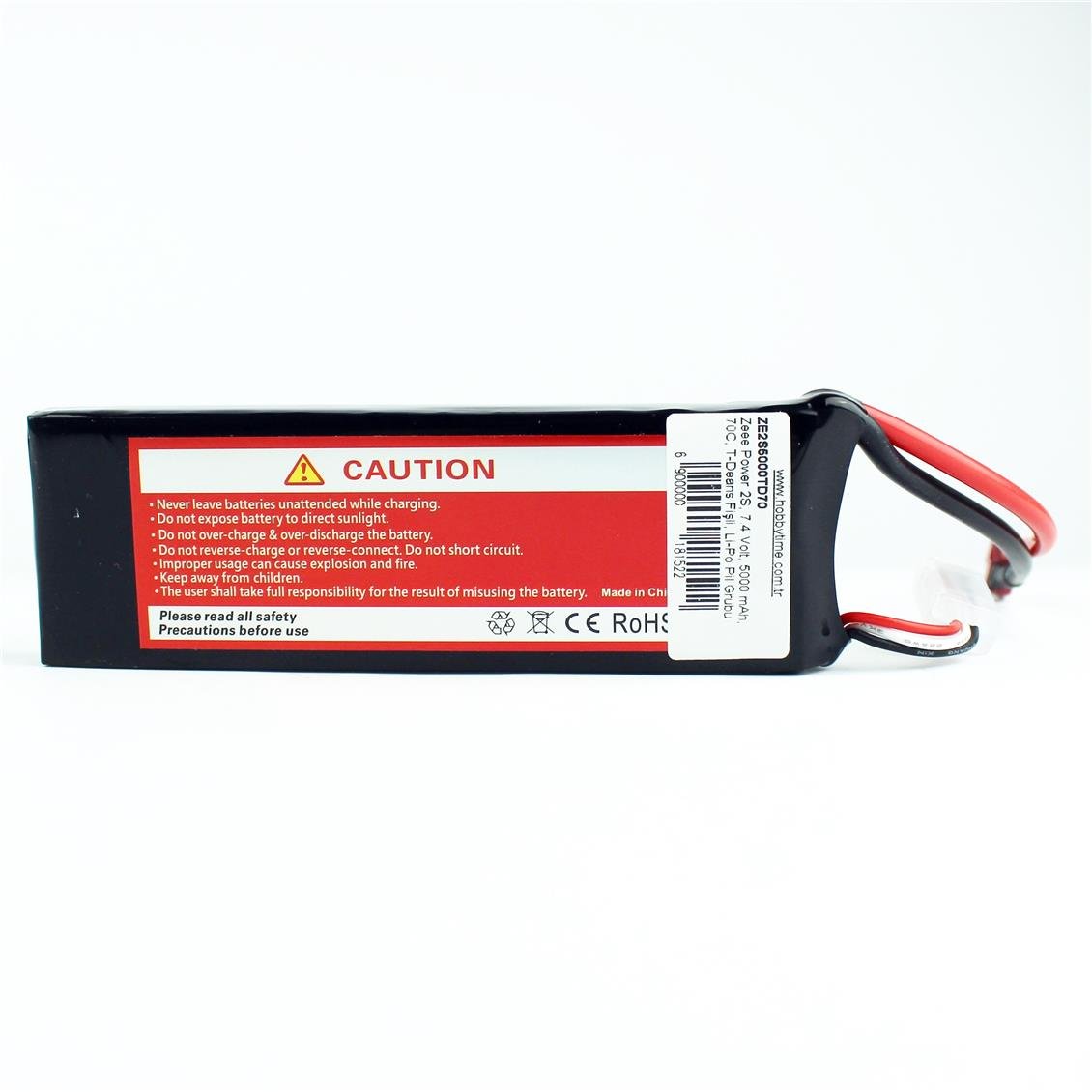 Zeee Power 2S, 7.4 Volt, 5000 mAh, 70C, T-Deans Fişli, Li-Po Pil Grubu