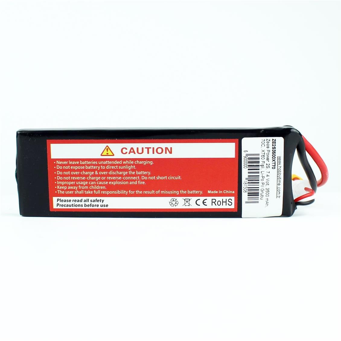 Zeee Power 2S, 7.4 Volt, 3500 mAh, 70C, XT60 Fişli, Li-Po Pil Grubu