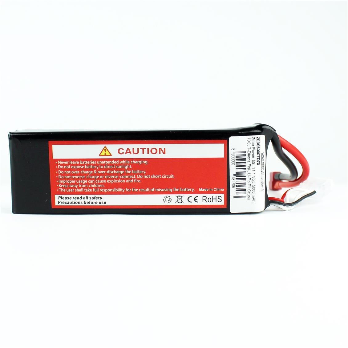 Zeee Power 3S, 11.1 Volt, 5000 mAh, 70C, T-Deans Fişli, Li-Po Pil Grubu