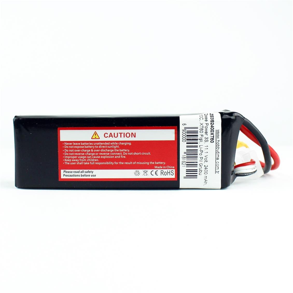 Zeee Power 3S, 11.1 Volt, 2400 mAh, 50C, XT60 Fişli, Li-Po Pil Grubu