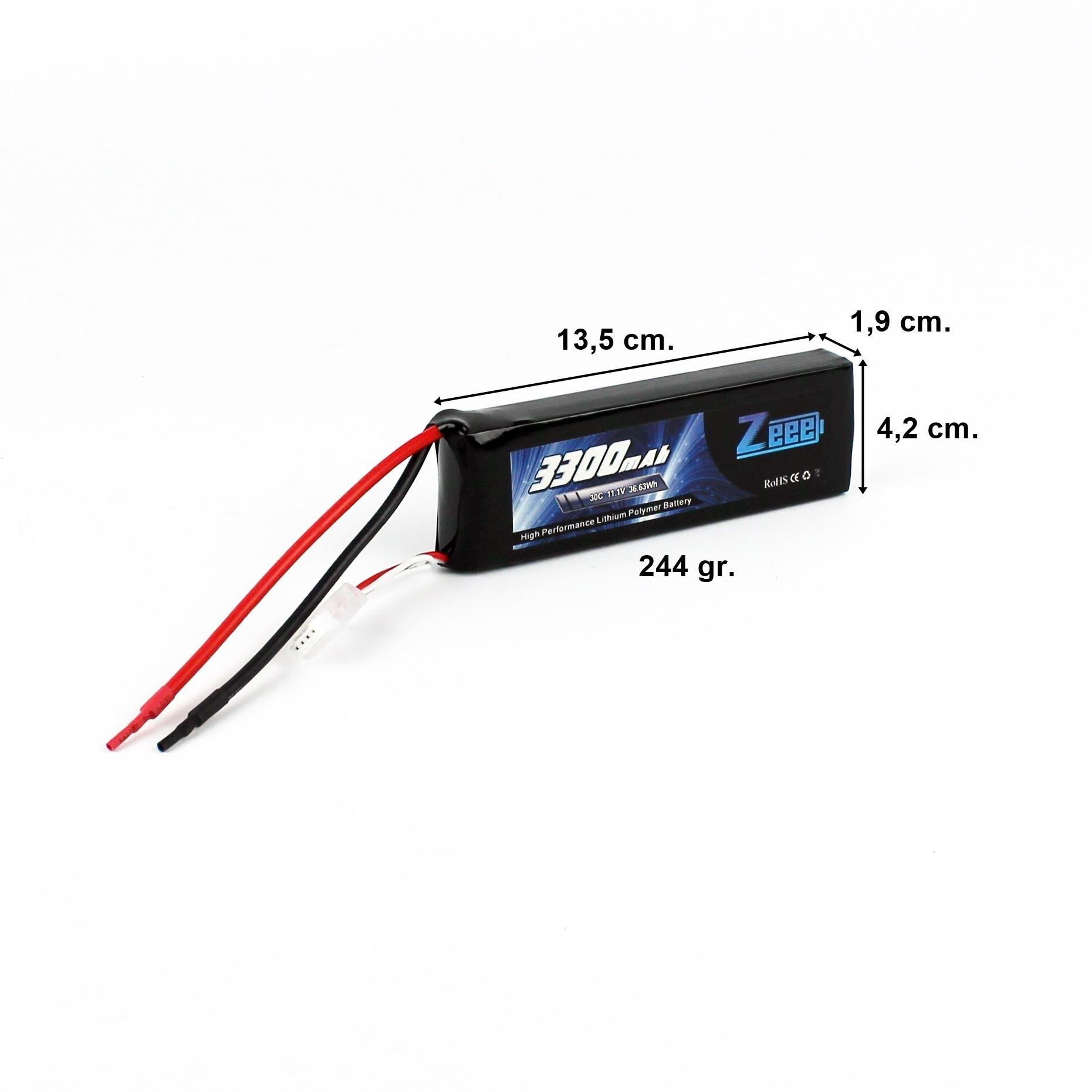 Zeee Power 3S, 11.1 Volt, 3300 mAh, 30C, Li-Po Pil
