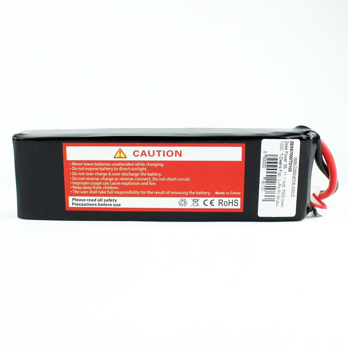 Zeee Power 3S, 11.1 Volt, 7000 mAh, 100C, T-Deans Fişli, Li-Po Pil Grubu