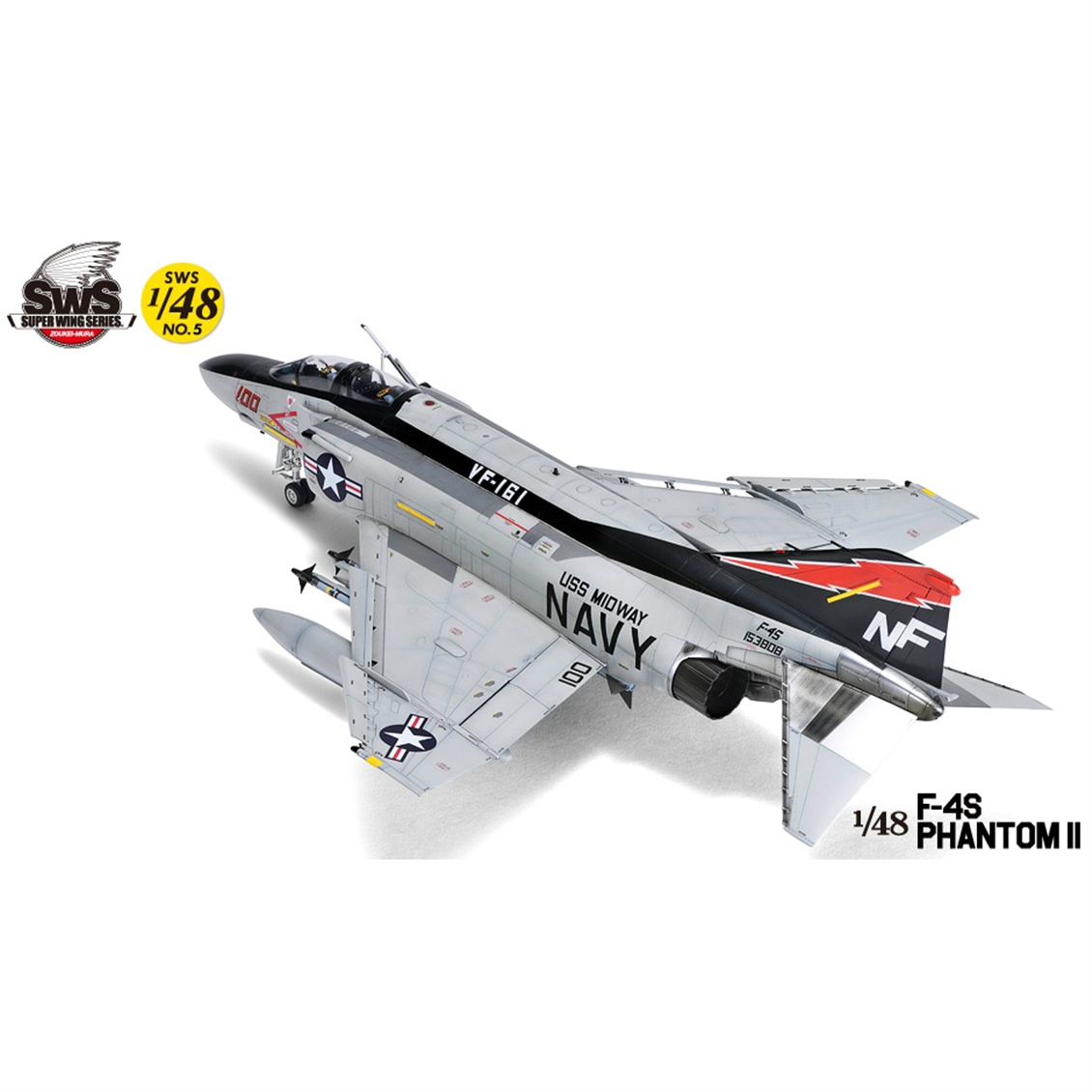 Zoukei Mura SWS48-05 1/48 Ölçek, F-4S Phantom II Savaş Uçağı, Plastik Model Kiti