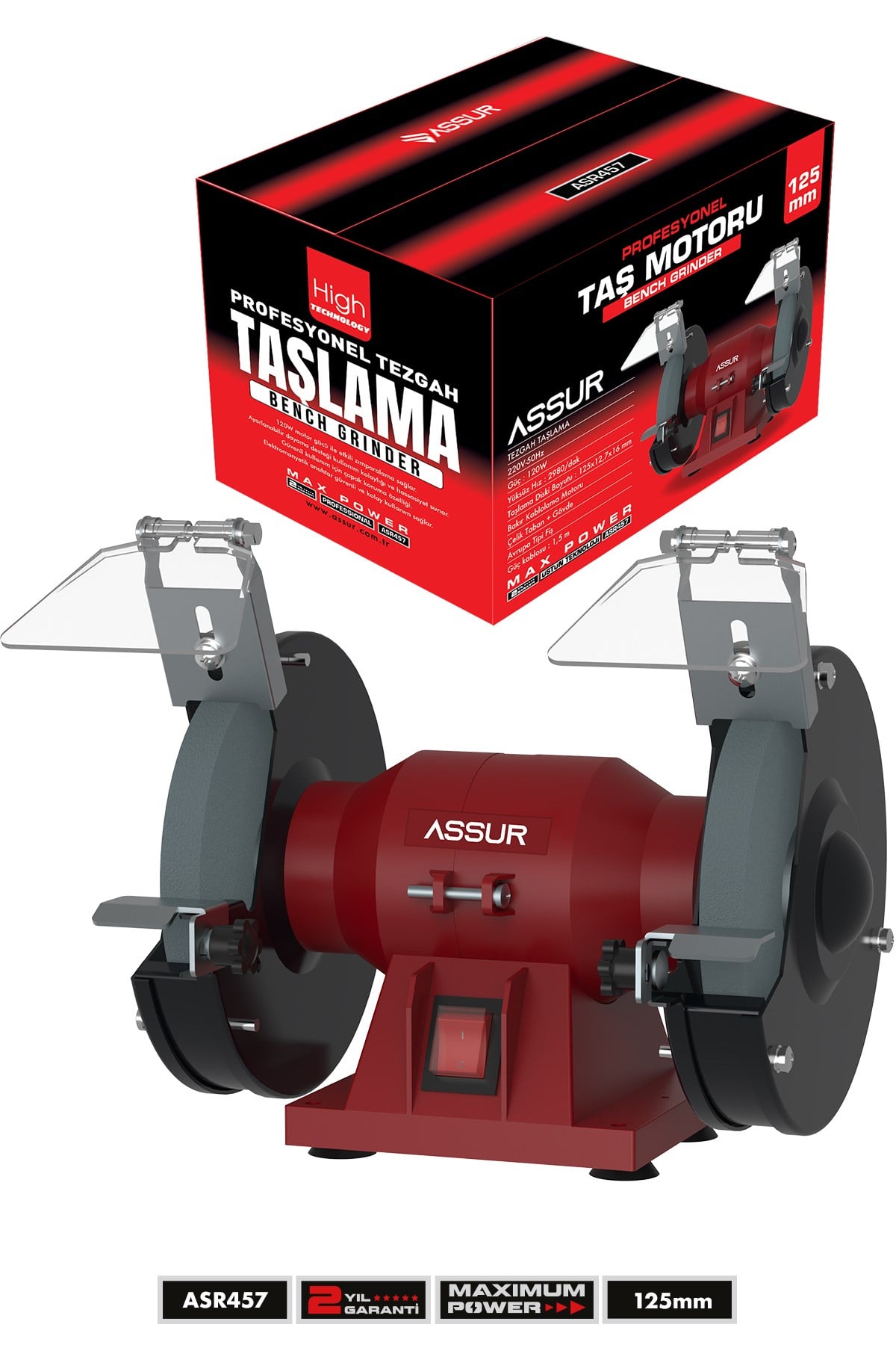 125mm Zımpara Balta Bıçak Bileme Makinesi Taş Motoru Tezgah Üstü Taşlama Makinesi
