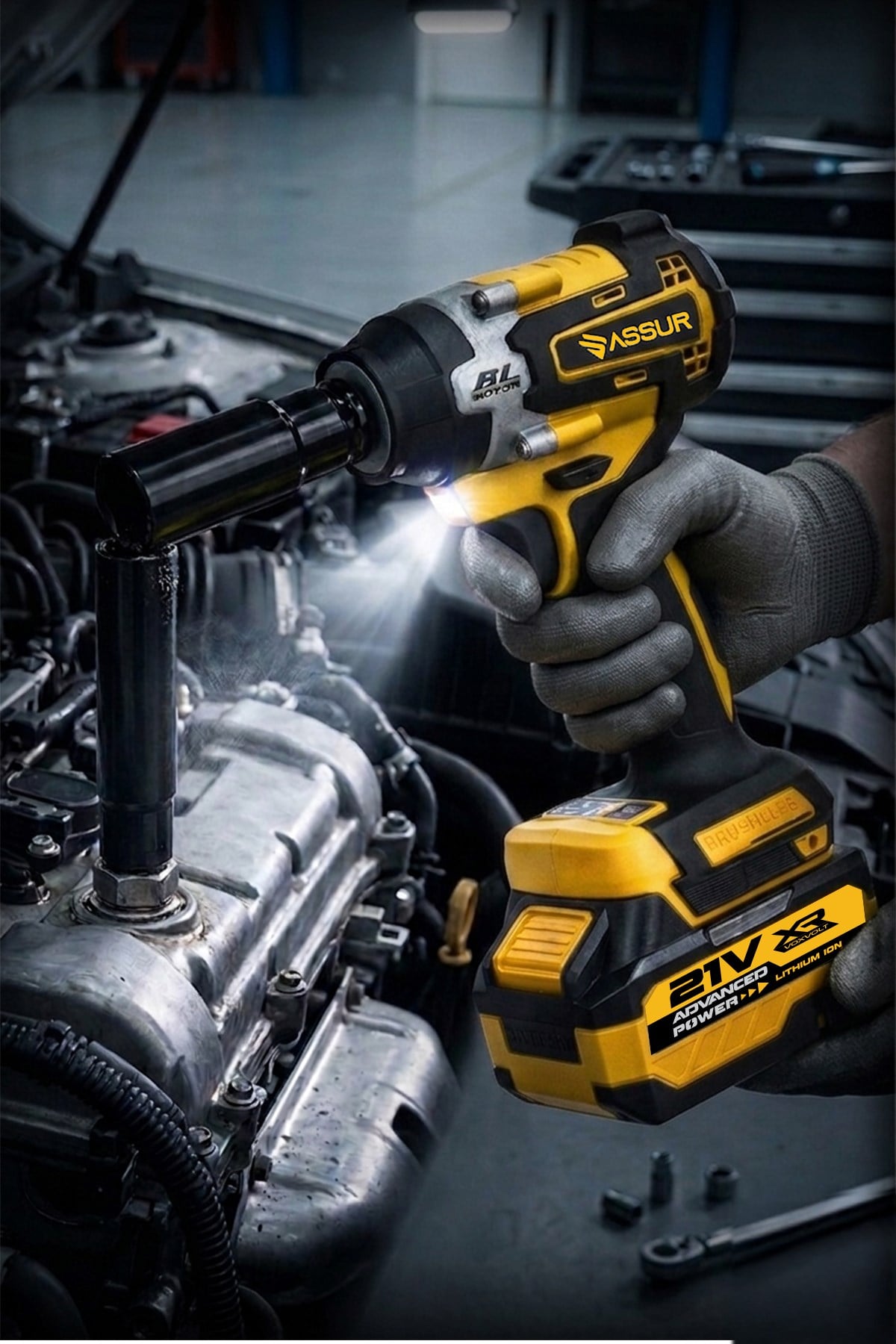 450 NM TORKLU PRO 21V ÇİFT AKÜLÜ KÖMÜRSÜZ 1/2 SOMUN SÖKME SIKMA MAKİNESİ