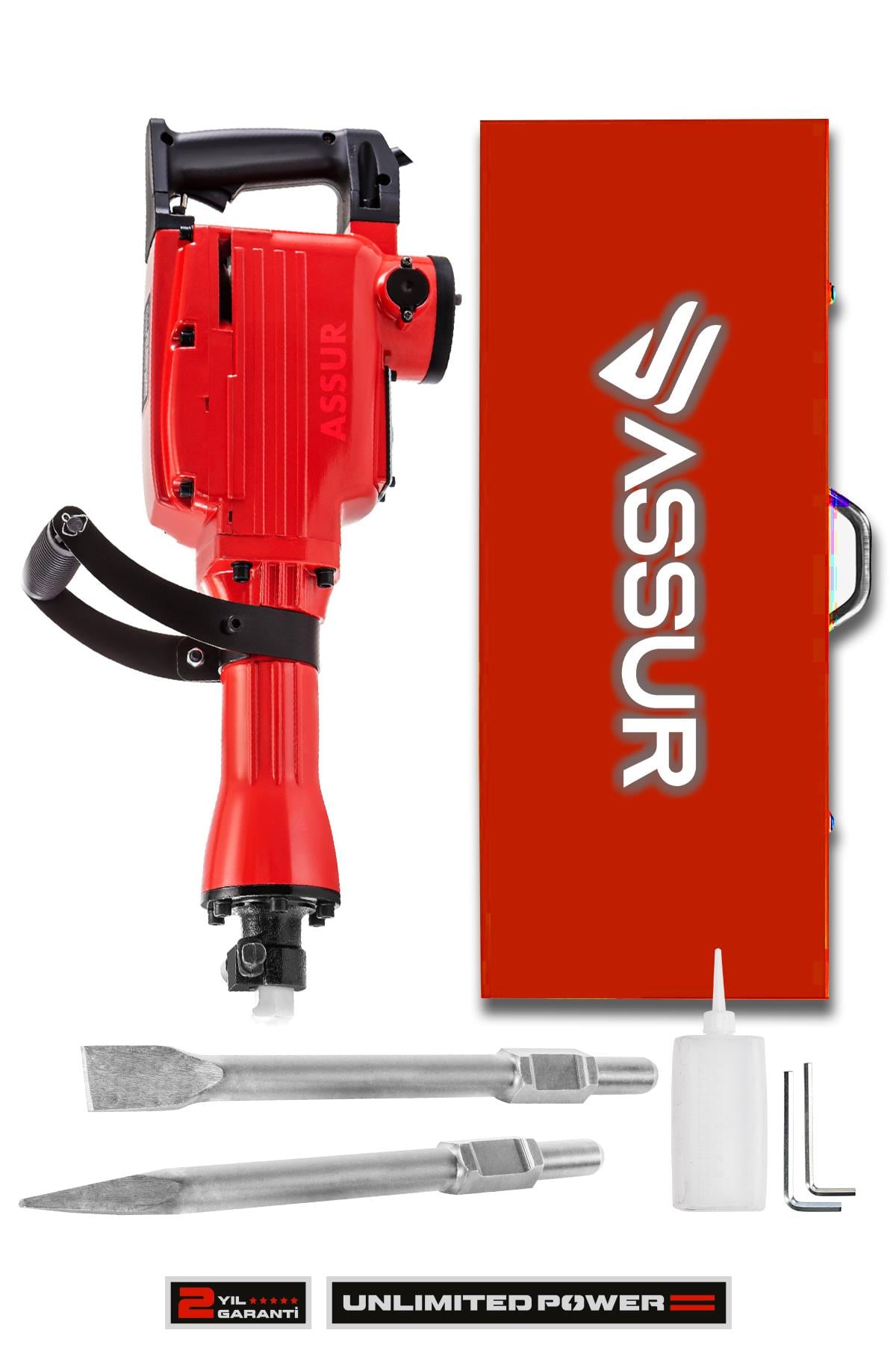 Assur Büyük Tip Kırıcı Hilti Kavrama Kollu 16 Kg 3 Metre Kablolu 65mm