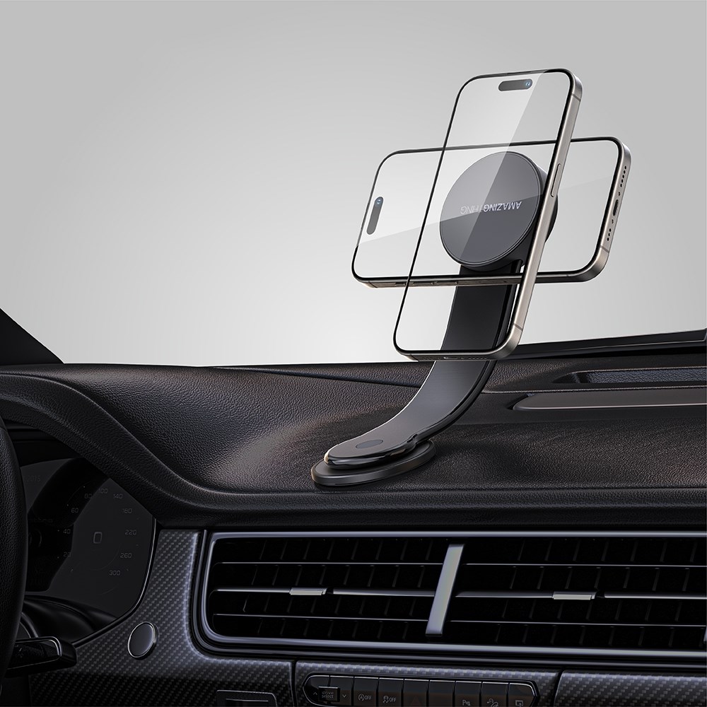 Amazingthing Explorer Pro Mag Magnetik M-safe Uyumlu Bükülebilen Eğimli ve Düz Zemin Araç Telefon Tutucu