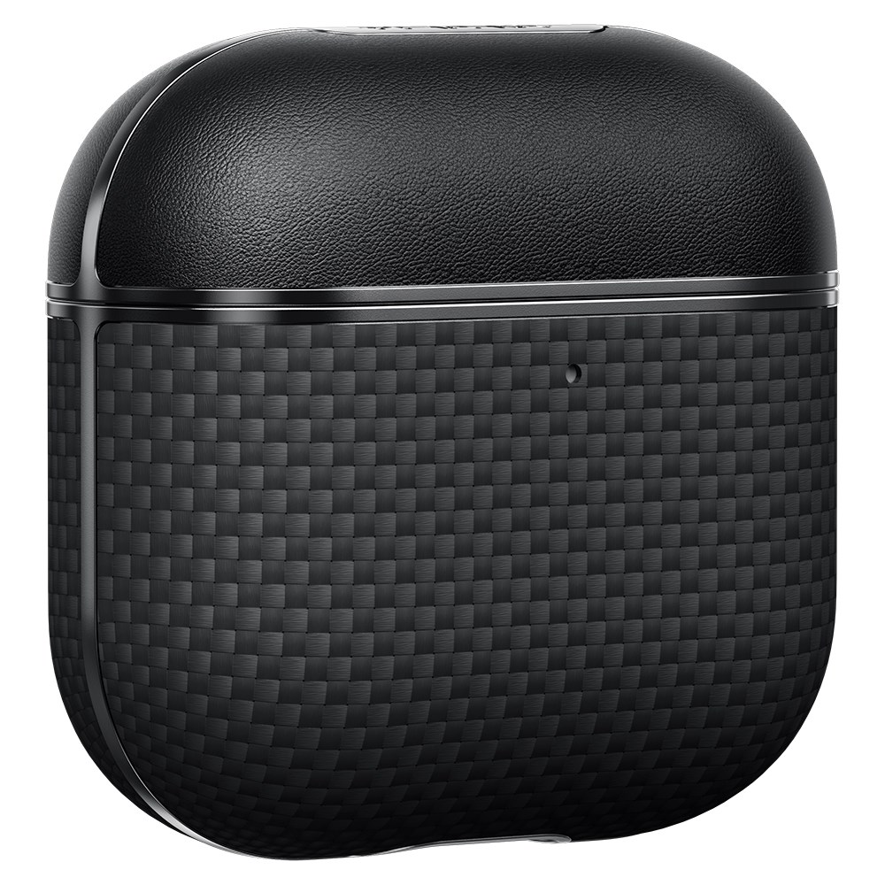 Apple Airpods Pro 2 Kılıf 1500D Aramid Fiber Pitaka Ultra-Slim Classic Serisi Black-Grey Twill Kapak