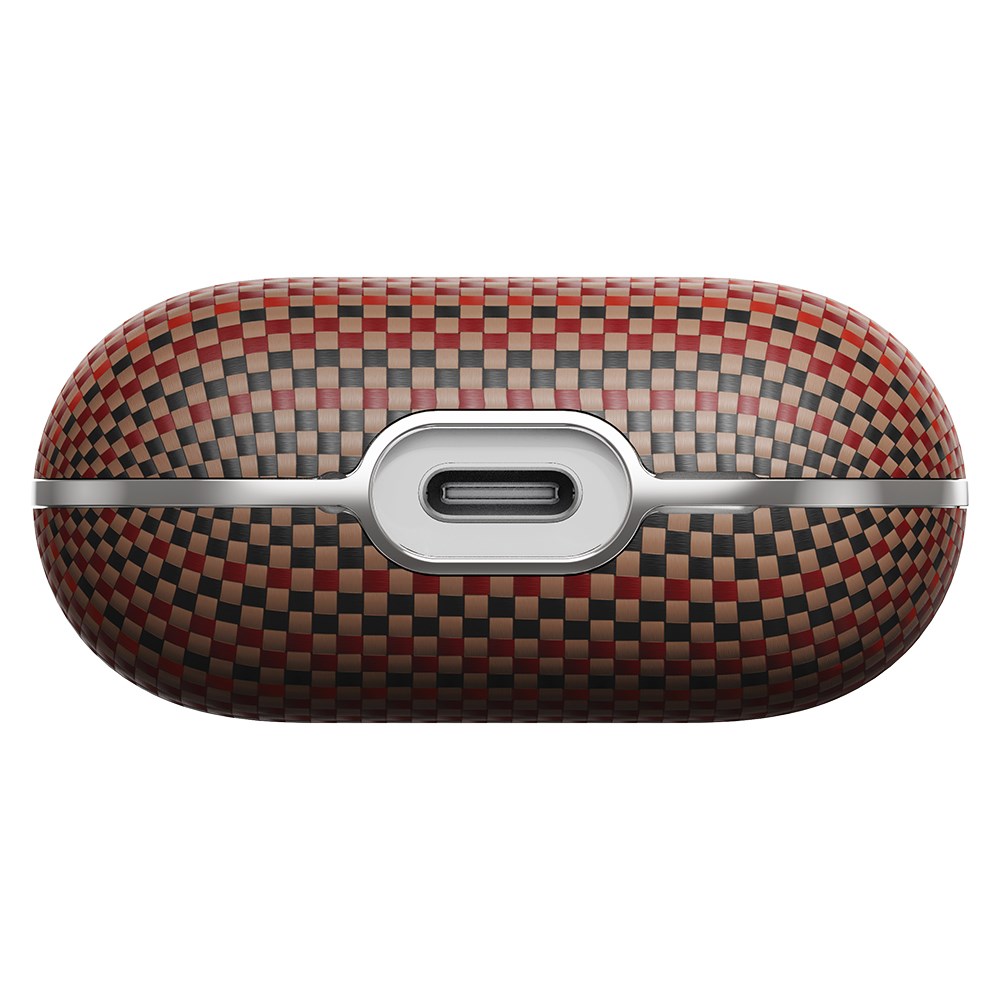 Apple Airpods Pro 2 Kılıf Aramid Fiber Pitaka Tactile Woven Sunset-Moonrise Serisi Kapak