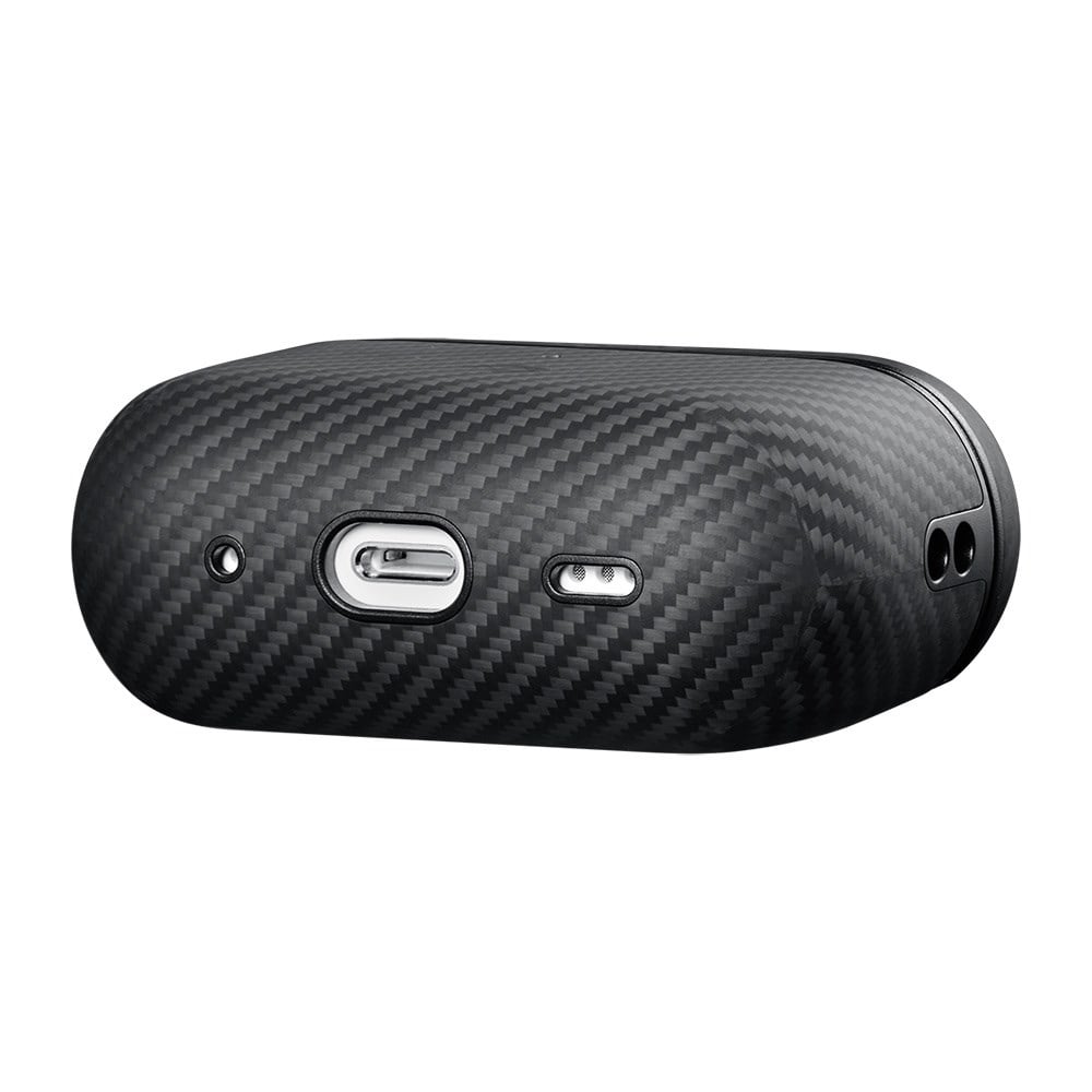 Apple Airpods Pro Kılıf 600D Aramid Fiber Pitaka Classic Serisi Black-Grey Twill Kılıf