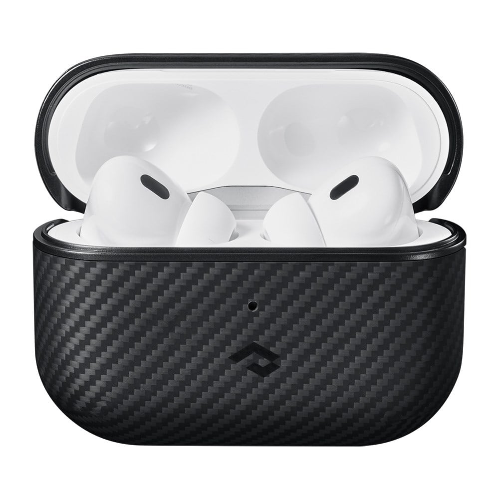 Apple Airpods Pro Kılıf 600D Aramid Fiber Pitaka Classic Serisi Black-Grey Twill Kılıf