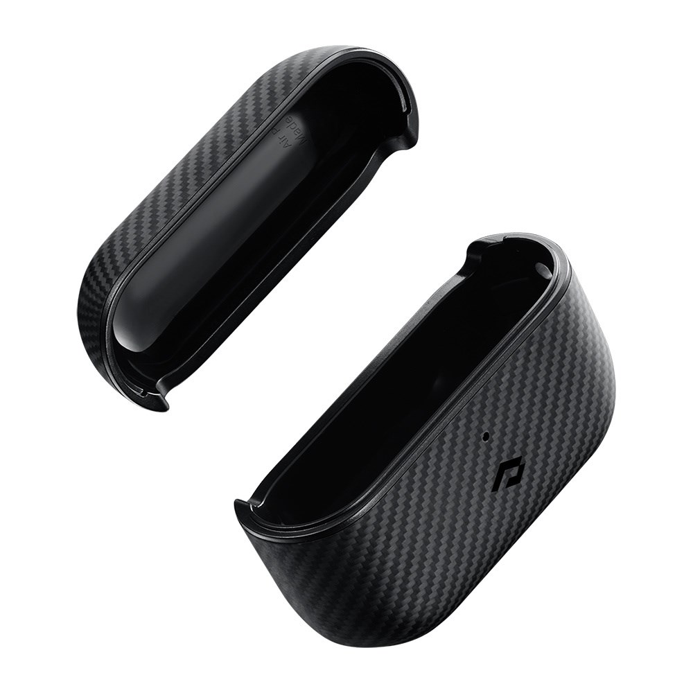 Apple Airpods Pro Kılıf 600D Aramid Fiber Pitaka Classic Serisi Black-Grey Twill Kılıf