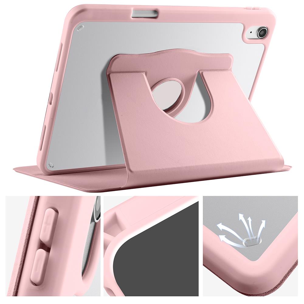 Apple iPad 10.9 2022 (10.Nesil) Kılıf Zore Termik Kalem Bölmeli Dönebilen Standlı Kılıf