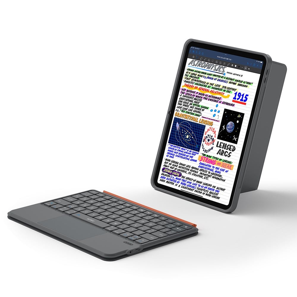 Apple iPad Air 10.9 2020 (4.Nesil) Wiwu MK-005 Combo 3in1 Kalem Bölmeli Klavyeli Standlı Kılıf