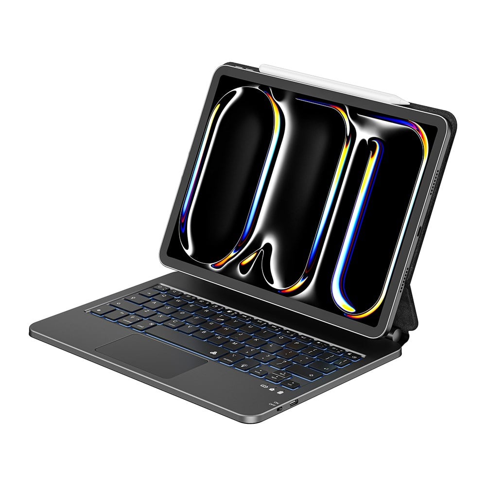 Apple iPad Air 10.9 2022 (5.Nesil) Wiwu MK-003 Gizli Kalem Bölmeli Klavyeli Standlı Kılıf