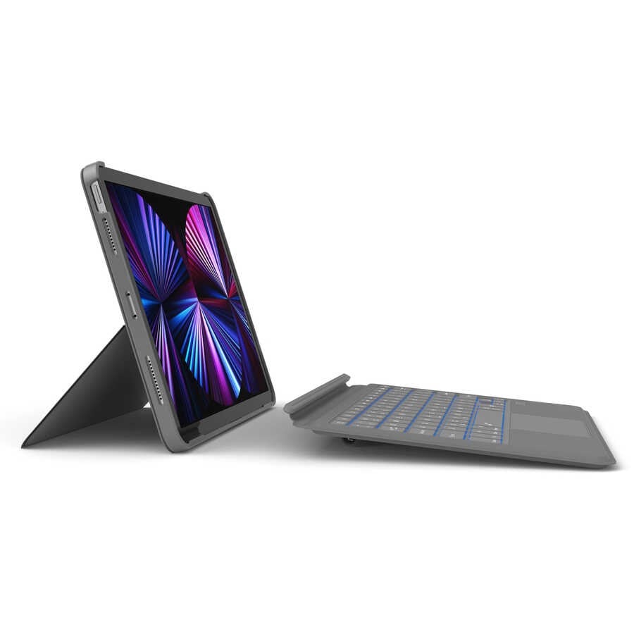 Apple iPad Air 11 2025 M3 Wiwu Combo Led Işıklı Magnetik Standlı Klavyeli Kılıf