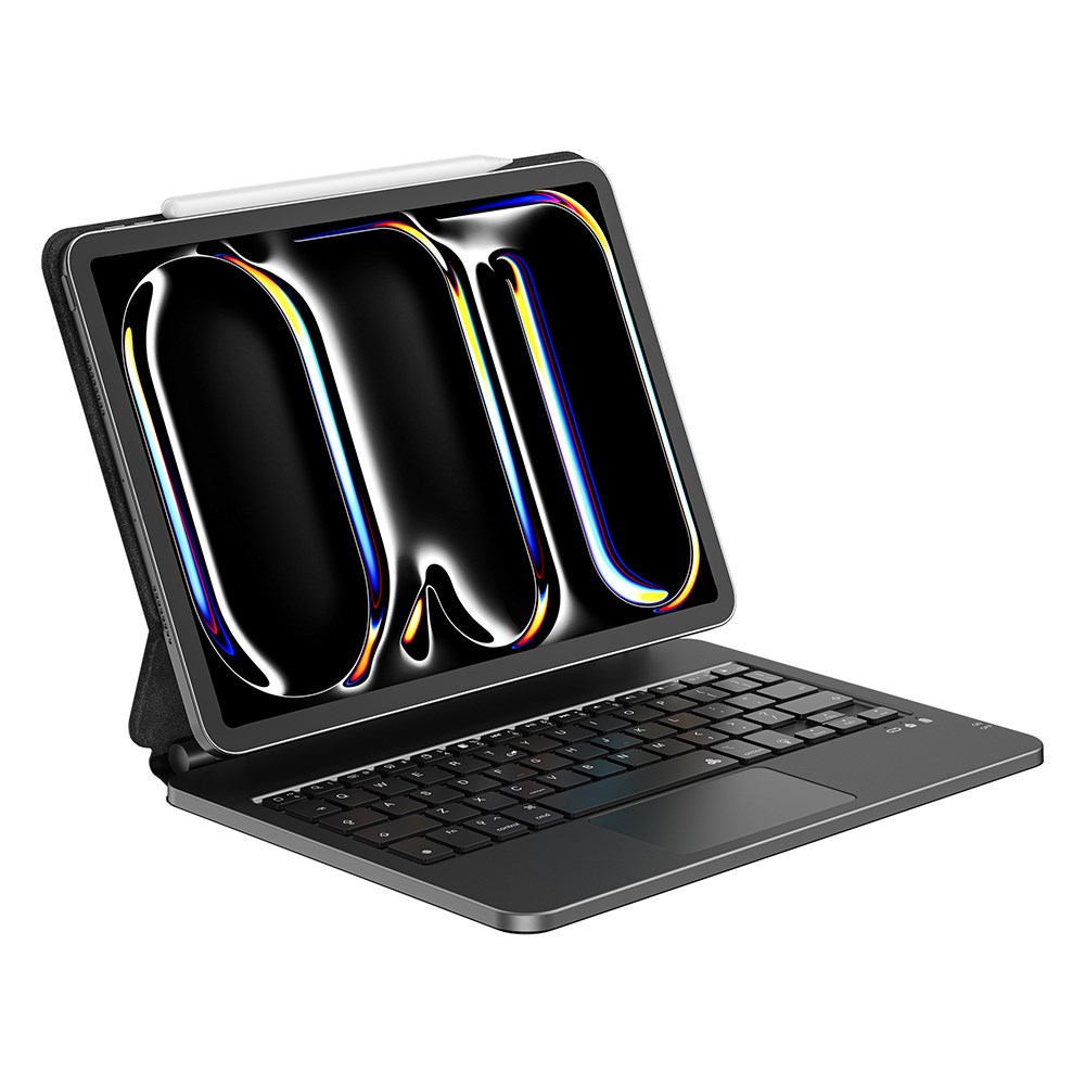 Apple iPad Air 13 2024 Wiwu MK-003 Gizli Kalem Bölmeli Klavyeli Standlı Kılıf