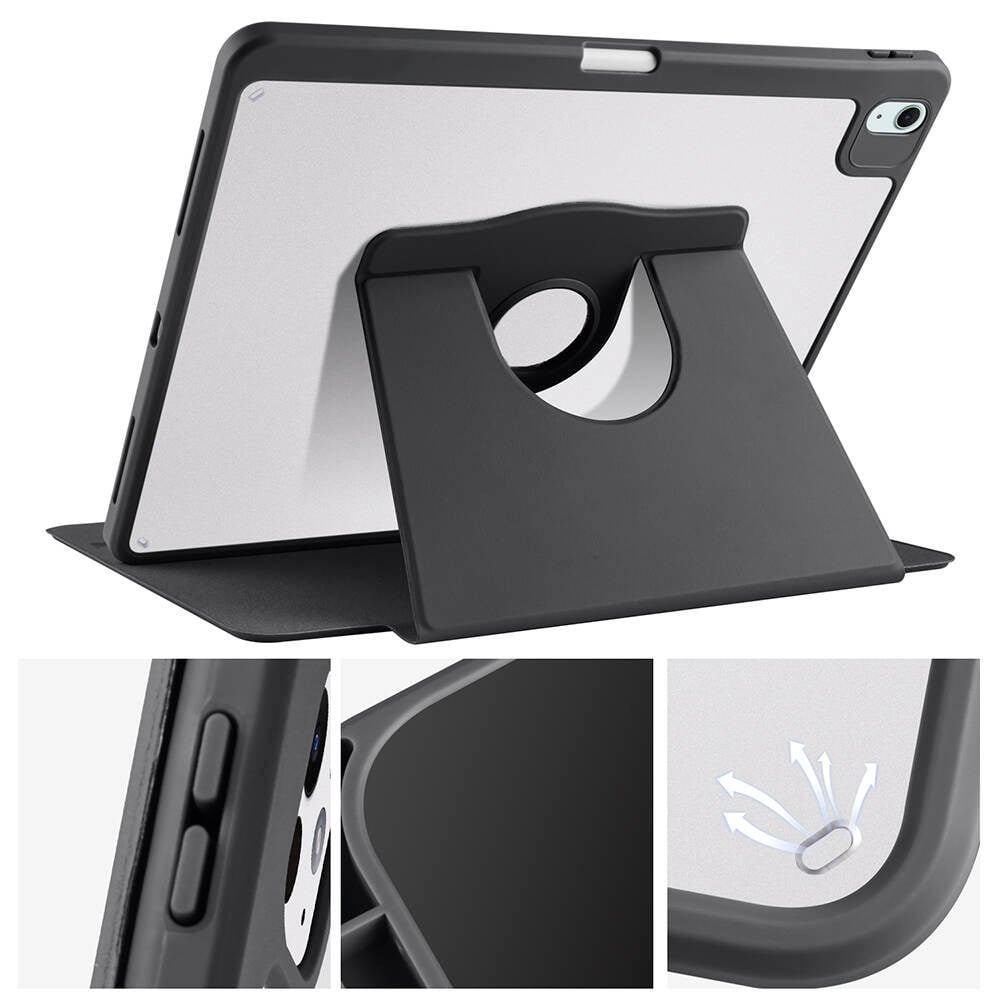 Apple iPad Air 13 2025 M3 Kılıf Zore Termik Kalem Bölmeli Dönebilen Standlı Kılıf