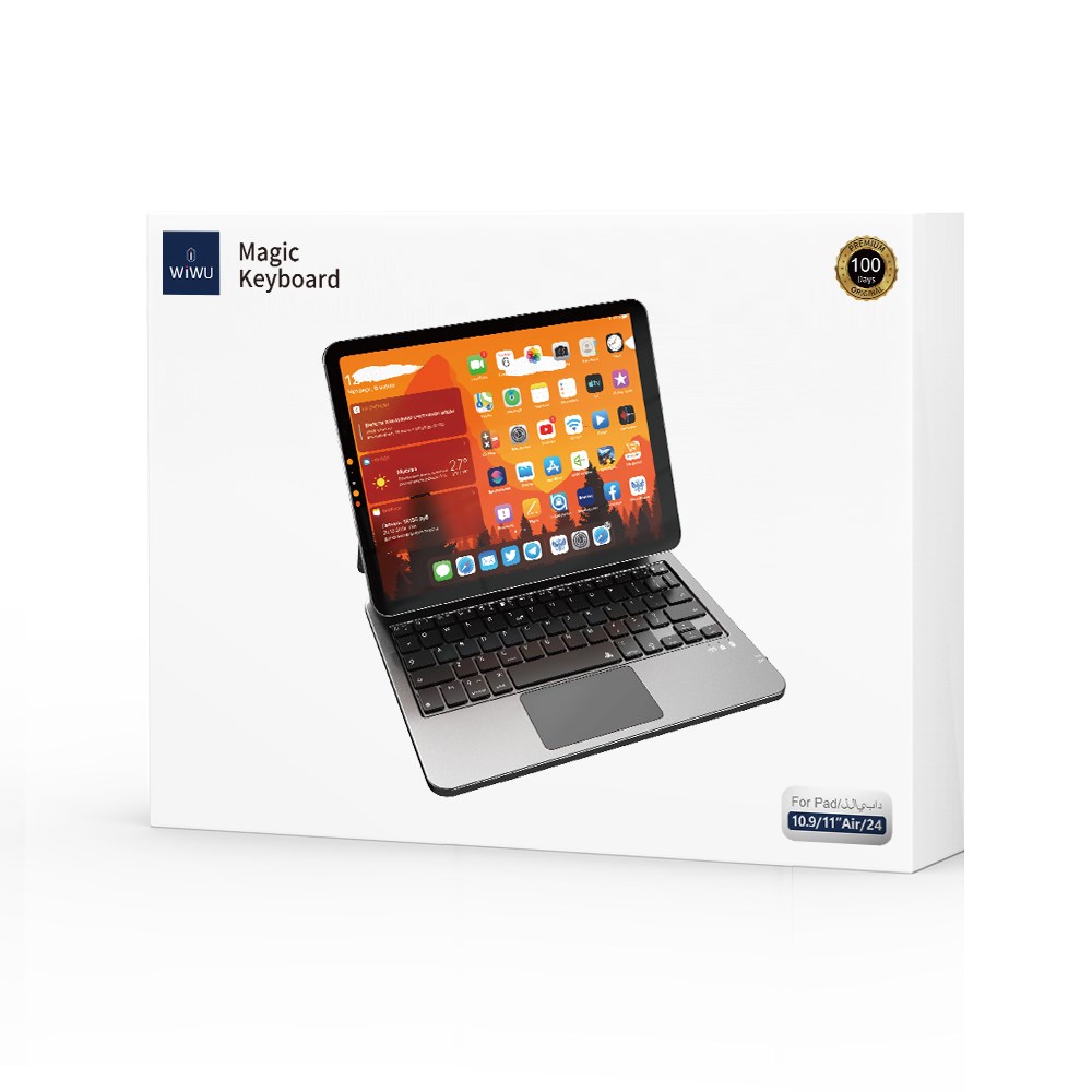 Apple iPad Air 13 2025 M3 Wiwu MK-003 Gizli Kalem Bölmeli Klavyeli Standlı Kılıf