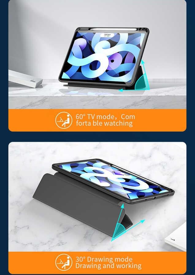 Apple iPad Pro 11 2022 M2 Kılıf Zore Nort Arkası Şeffaf Standlı Kılıf