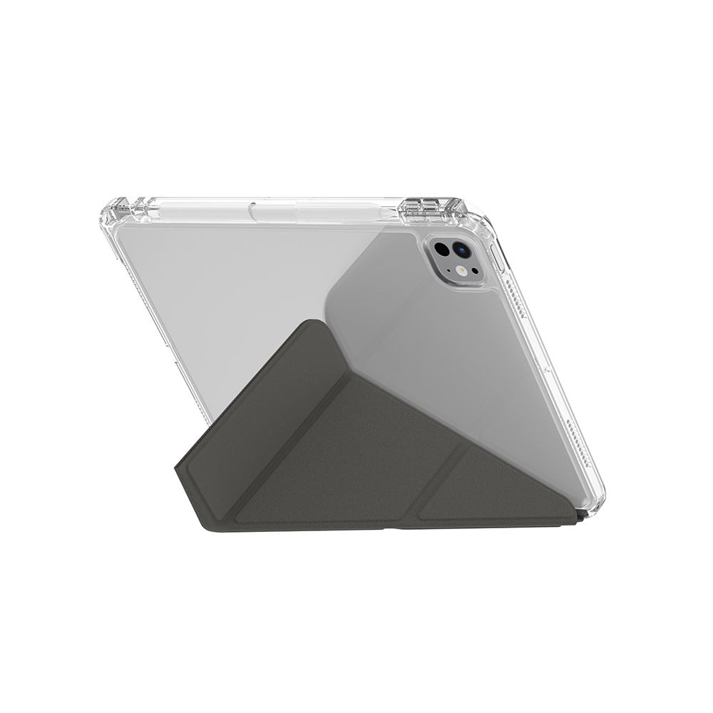 Apple iPad Pro 11 2024 Kılıf Skinarma Kalemlikli Arkası Şeffaf Standlı Magnetik Zeta Kılıf