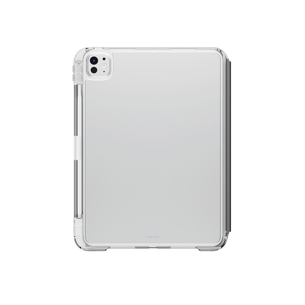 Apple iPad Pro 11 2024 Kılıf Skinarma Kalemlikli Arkası Şeffaf Standlı Magnetik Zeta Kılıf