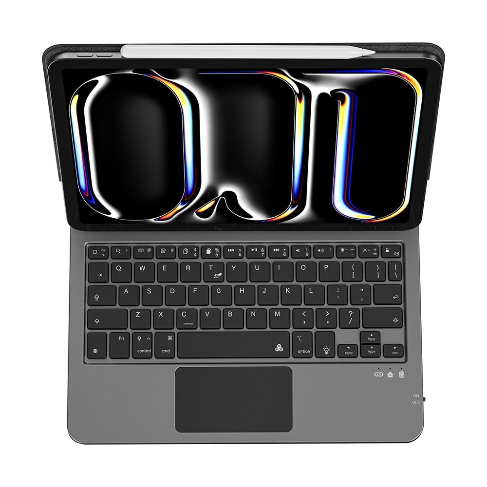 Apple iPad Pro 13 2024 Wiwu MK-003 Gizli Kalem Bölmeli Klavyeli Standlı Kılıf