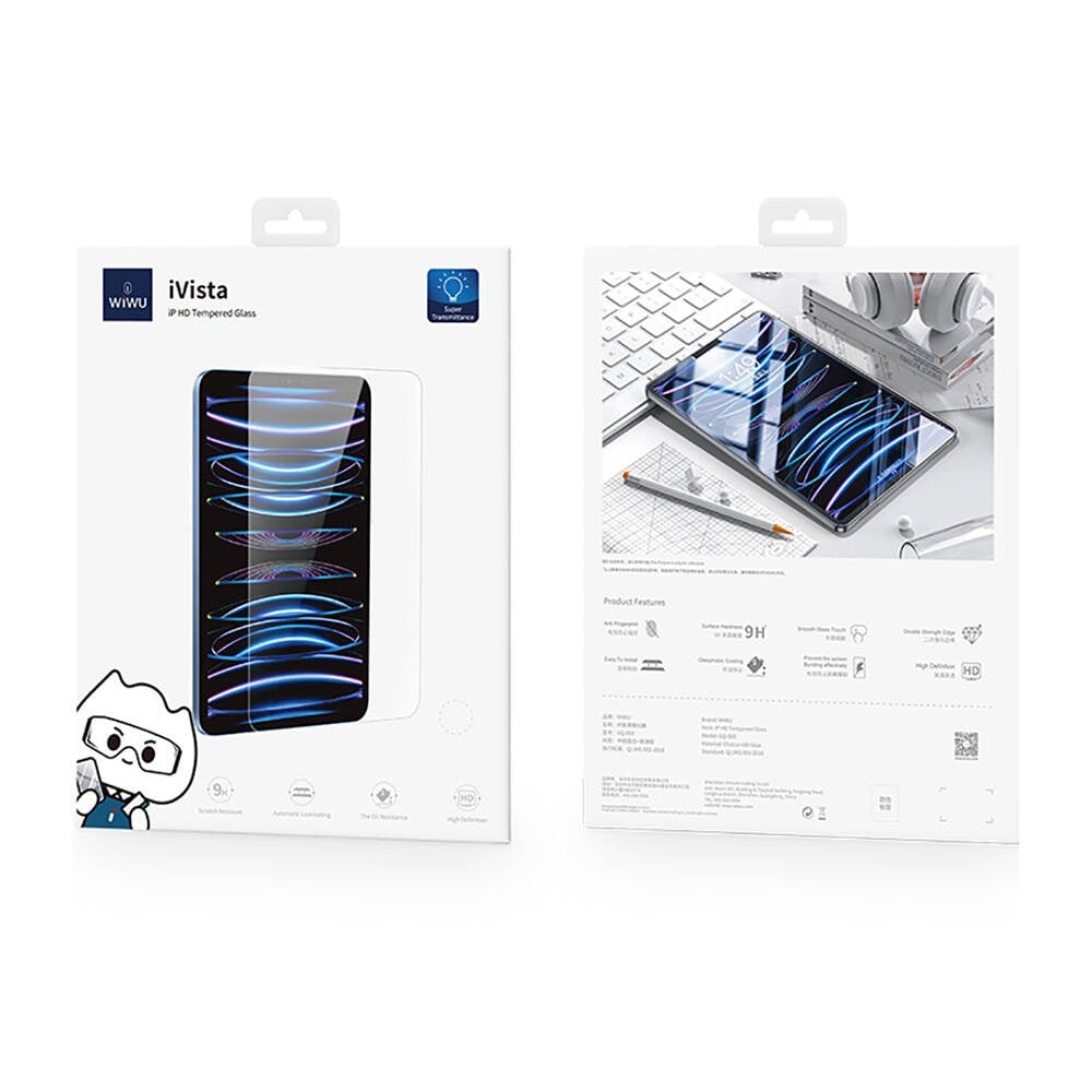 Apple iPad Pro 13 2025 M5 Wiwu Wi-GQ003 iVista Serisi Oleofobik HD Temperli Cam Ekran Koruyucu