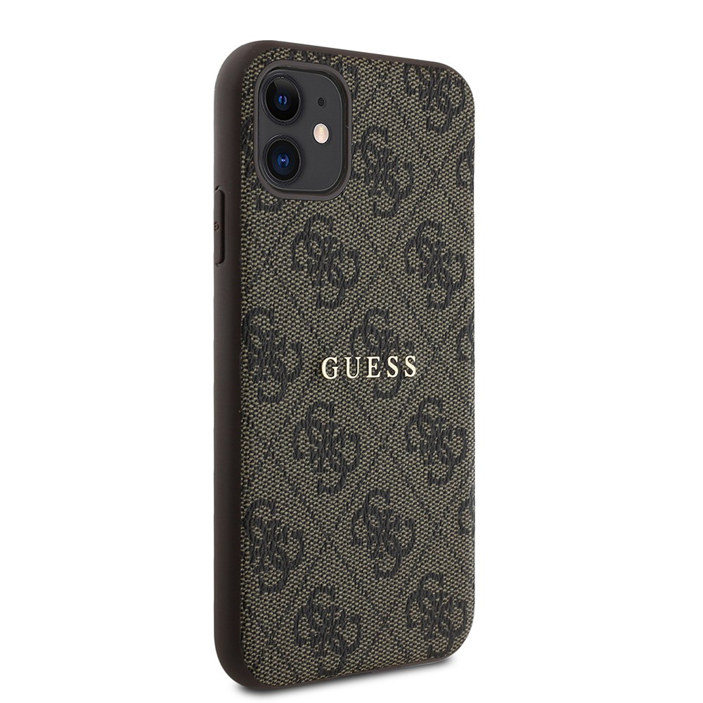 Apple iPhone 11 Kılıf Guess Orjinal Lisanslı 4G Desen Yazı Logolu Kapak