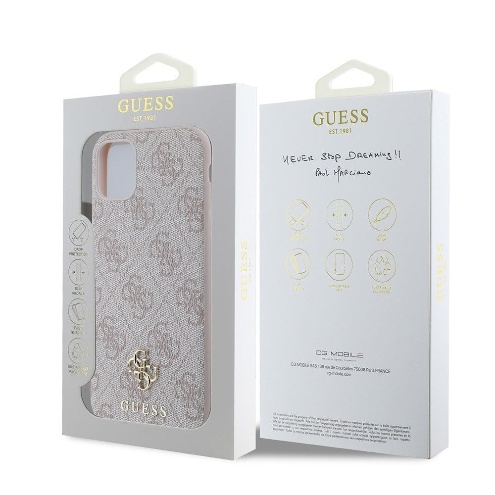 Apple iPhone 12 Kılıf Guess Orjinal Lisanslı M-safe Şarj Özellikli Small 4G Classic Kapak