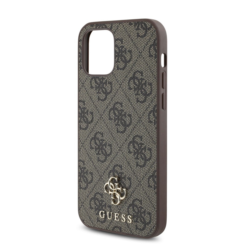 Apple iPhone 12 Pro Kılıf Guess Orjinal Lisanslı M-safe Şarj Özellikli Small 4G Classic Kapak