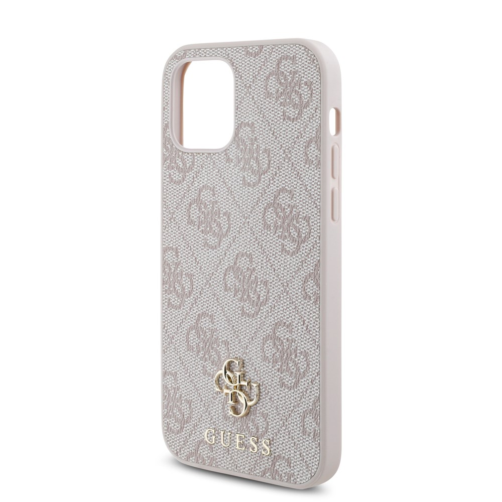Apple iPhone 12 Pro Kılıf Guess Orjinal Lisanslı M-safe Şarj Özellikli Small 4G Classic Kapak