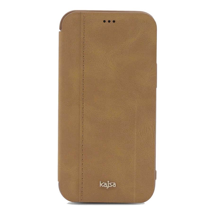Apple iPhone 12 Pro Kılıf Kajsa Dale Serisi Parallel PU Folio Kapaklı Kılıf