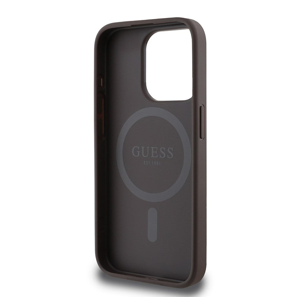 Apple iPhone 13 Pro Kılıf Guess Orjinal Lisanslı M-safe Şarj Özellikli Small 4G Classic Kapak
