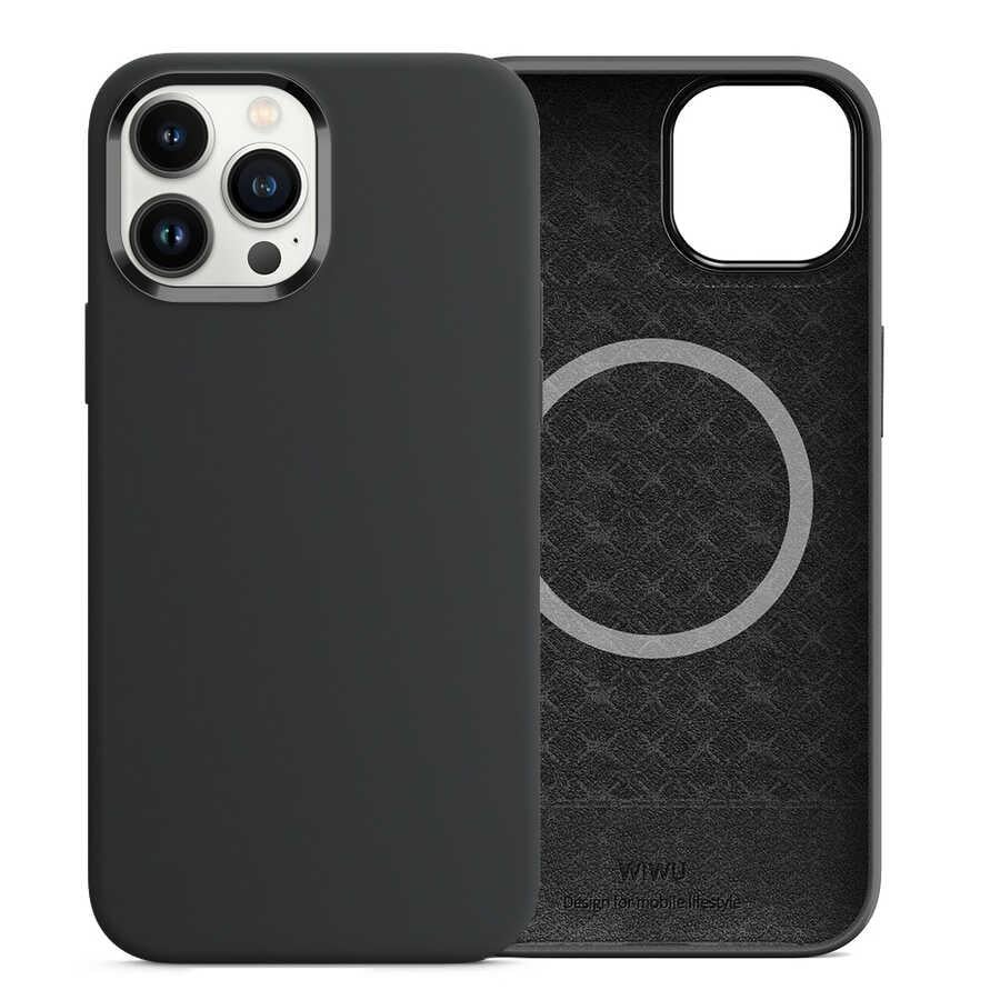Apple iPhone 13 Pro Kılıf Wiwu M-safe Magnetic Silikon Kapak