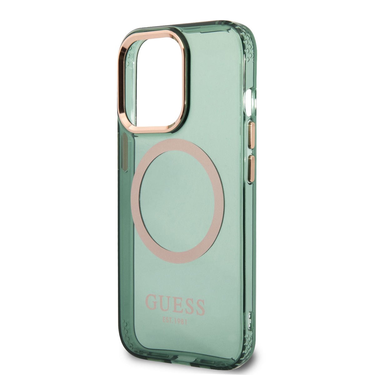 Apple iPhone 13 Pro Max Kılıf GUESS M-safe Şarj Özellikli Airbagli Dizayn Kapak