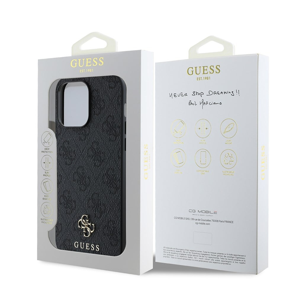 Apple iPhone 13 Pro Max Kılıf Guess Orjinal Lisanslı M-safe Şarj Özellikli Small 4G Classic Kapak