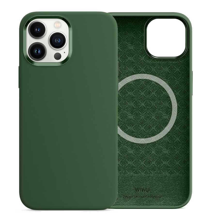 Apple iPhone 13 Pro Max Kılıf Wiwu M-safe Magnetic Silikon Kapak