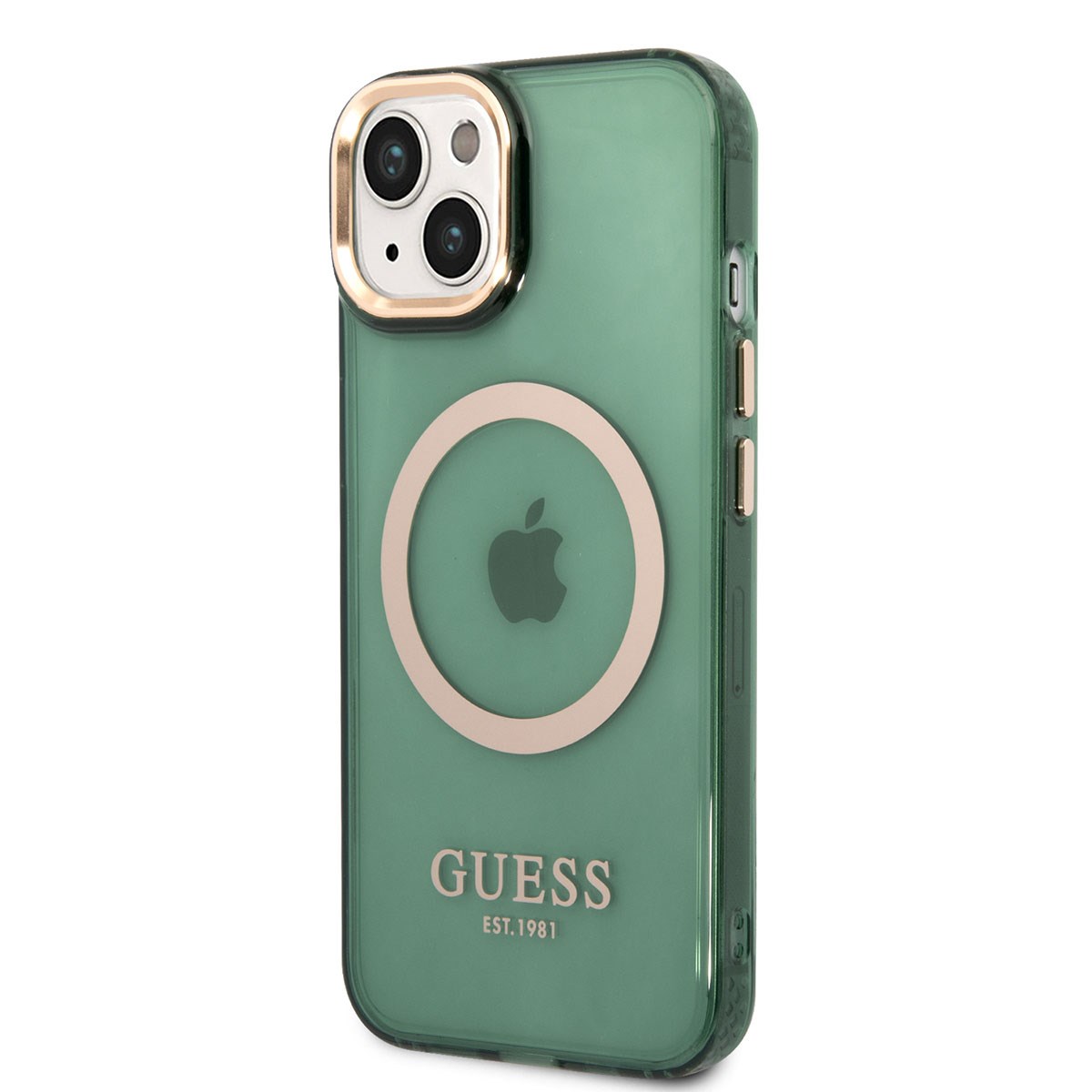 Apple iPhone 14 Kılıf GUESS M-safe Şarj Özellikli Airbagli Dizayn Kapak