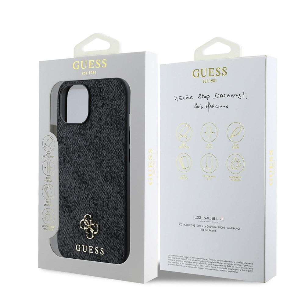 Apple iPhone 14 Kılıf Guess Orjinal Lisanslı M-safe Şarj Özellikli Small 4G Classic Kapak