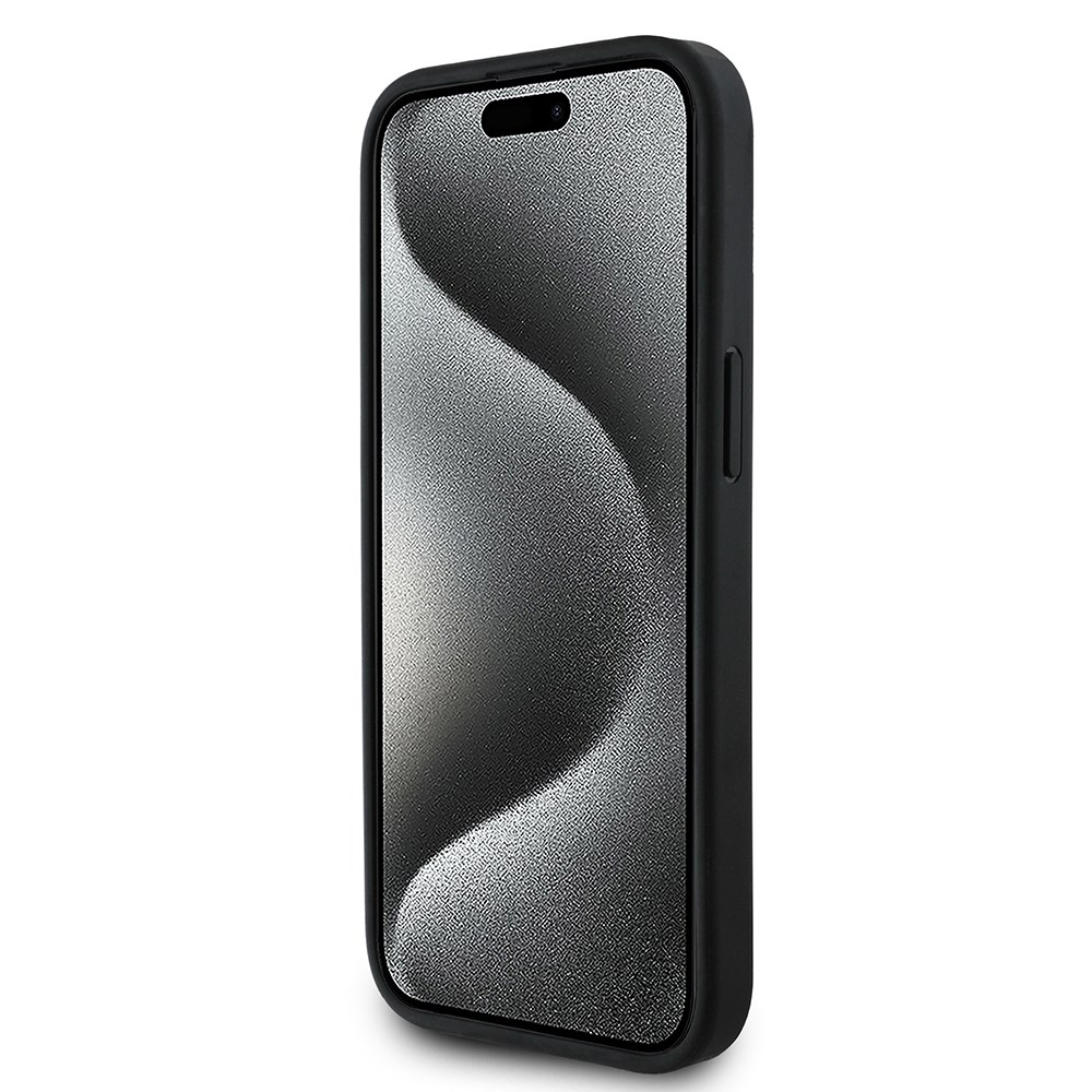 Apple iPhone 14 Kılıf Guess Orjinal Lisanslı M-safe Şarj Özellikli PU Üçgen Logo 4G Desenli Kapak