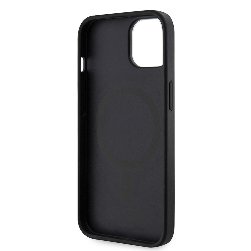 Apple iPhone 14 Kılıf Guess Orjinal Lisanslı M-safe Şarj Özellikli 4G Şerit Tasarımlı Printed Kapak